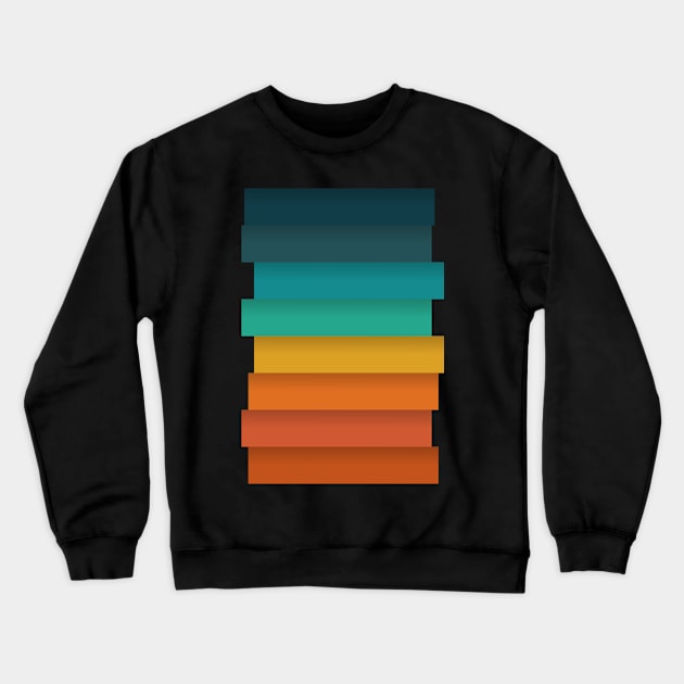 Color Line Crewneck Sweatshirt by ganola